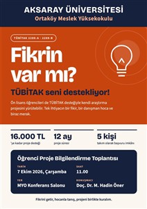 Ortaköy MYO Öğrencileri İçin Proje Eğitimi