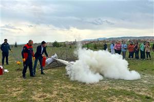 Meslek Yüksekokulumuzda Aksaray AFAD İl Müdürlüğü Eğitmenleri Afetle Mücadele konulu bir eğitim konferansı ve Yangın temalı bir tatbikat gerçekleştirdi