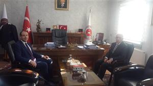 Aksaray Adli Yargı İlk Derece Mahkemesi Adalet Komisyonu Başkanı Sayın Gökhan OFLAZ, Ortaköy MYO Müdürü Öğr. Gör. Zeynel Abidin KOYUNCU Tarafından Makamında Ziyaret Edildi