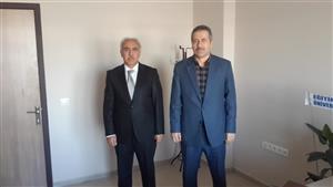 ASÜ İslami İlimler Fakültesi Öğretim Üyesi ve ASÜ Somuncu Baba Araştırma Merkezi Müdürü Doç. Dr. Ramazan ATA, Ortaköy Meslek Yüksekokulu Müdürü Öğr. Gör. Zeynel Abidin KOYUNCU Tarafından, Makamında Ziyaret Edildi