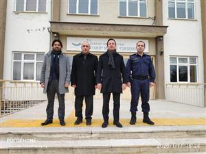 İlçe Kaymakamı Sayın Fatih GÖRMÜŞ,  Belediye Başkanı Ali Rıza ÖZDEMİR ve İlçe Jandarma Komutanı J. Teğm. Veli AKTAŞ Yüksekokulumuzu Ziyaret Ettiler 