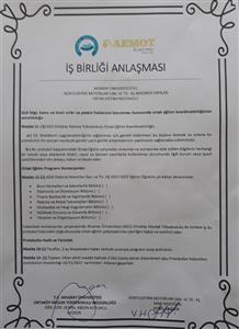 ASÜ Ortaköy Meslek Yüksekokulu ve Altuntaş Grup AEMOT Arasında Ortak Eğitim Programı Hakkında Protokol İmzalandı