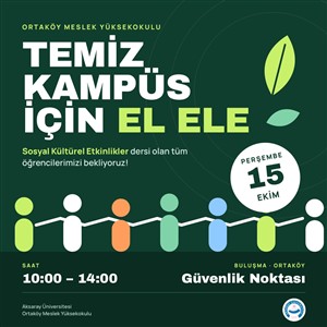 Ortaköy MYO’dan Çevre Temizliği Etkinliği
